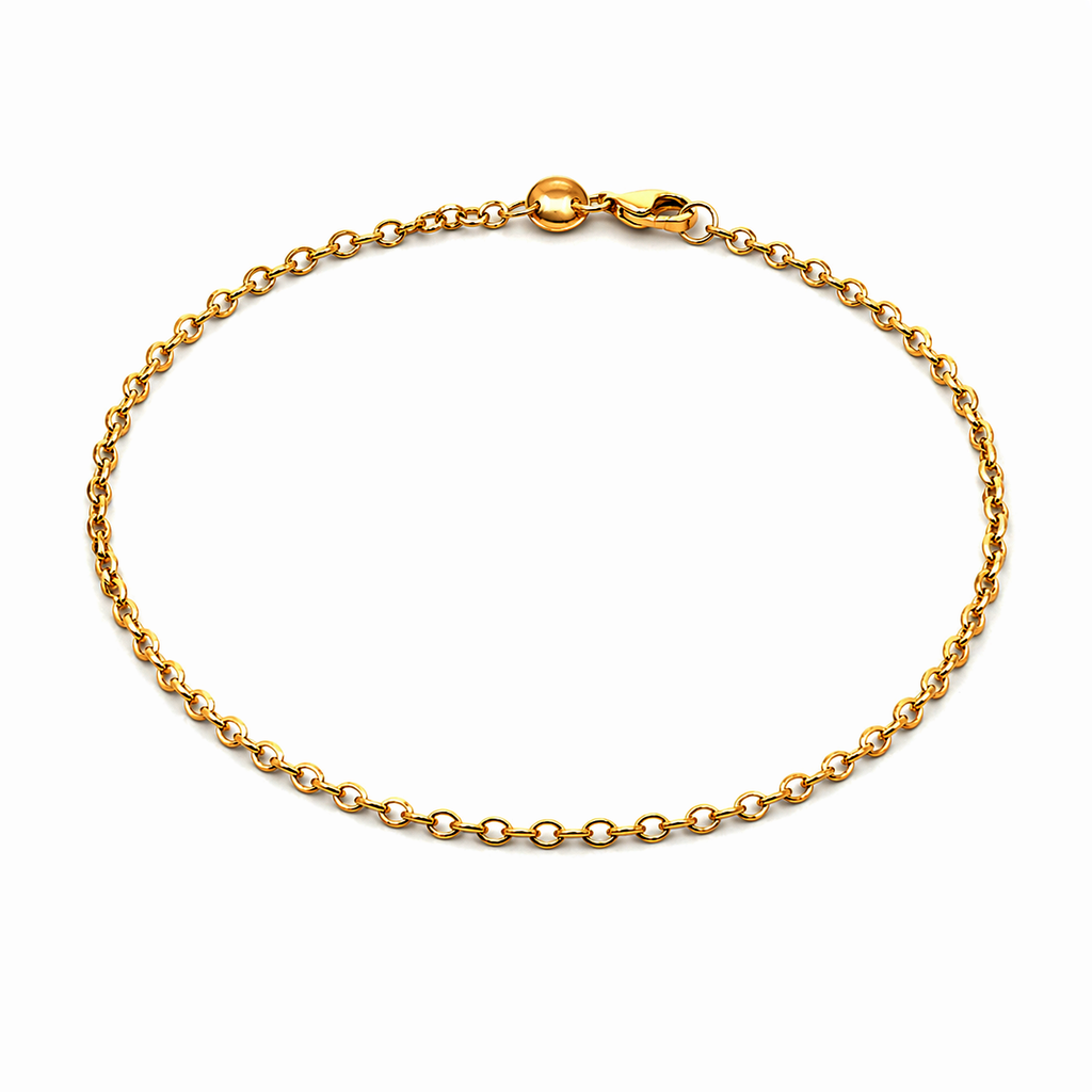 Žluté zlato náramek ANKR 19cm